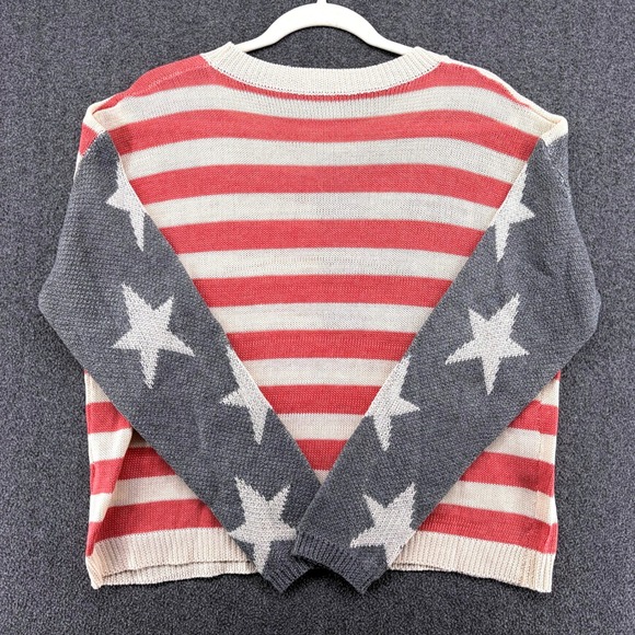 American Flag Pullover Knit Sweater Womens Size Medium Patriotic Classic Holiday - Picture 3 of 5